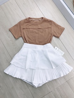 Set bò chân váy dập ly
