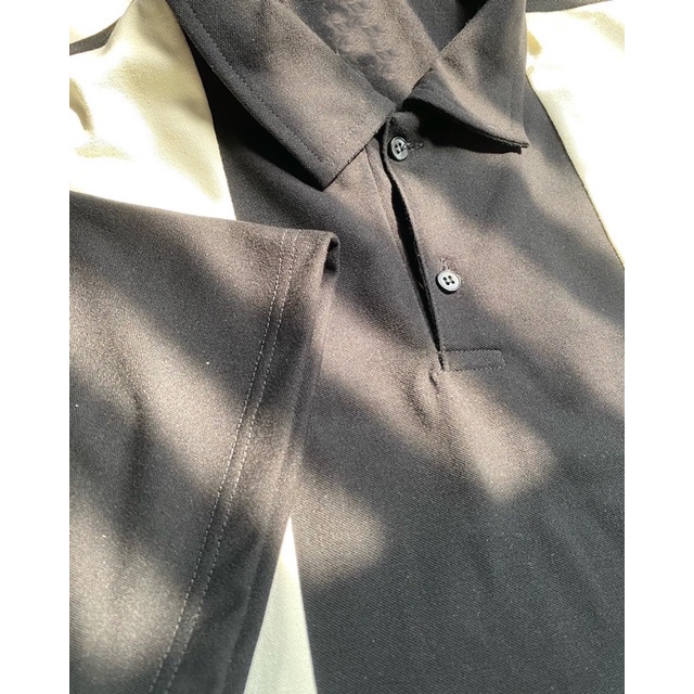 Áo Polo Form rộng kẻ sọc Đen - Trắng sang trọng dành cho Unisex nam nữ . chất đẹp giá đẹp (5 sọc)