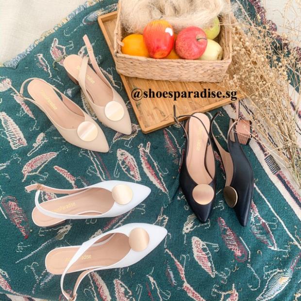 Giày cao gót nữ 5 phân mũi vuông bít mũi đế vuông 5p shoes paradise BBKT HV
