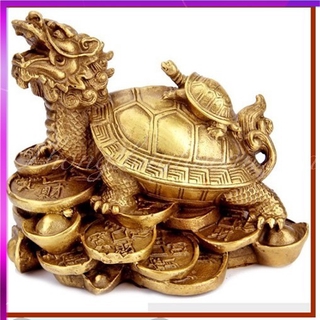 Long Quy đầu RỒNG đồng(2 size) - Cưỡi rùa con trấn trạch,chiêu lộc
