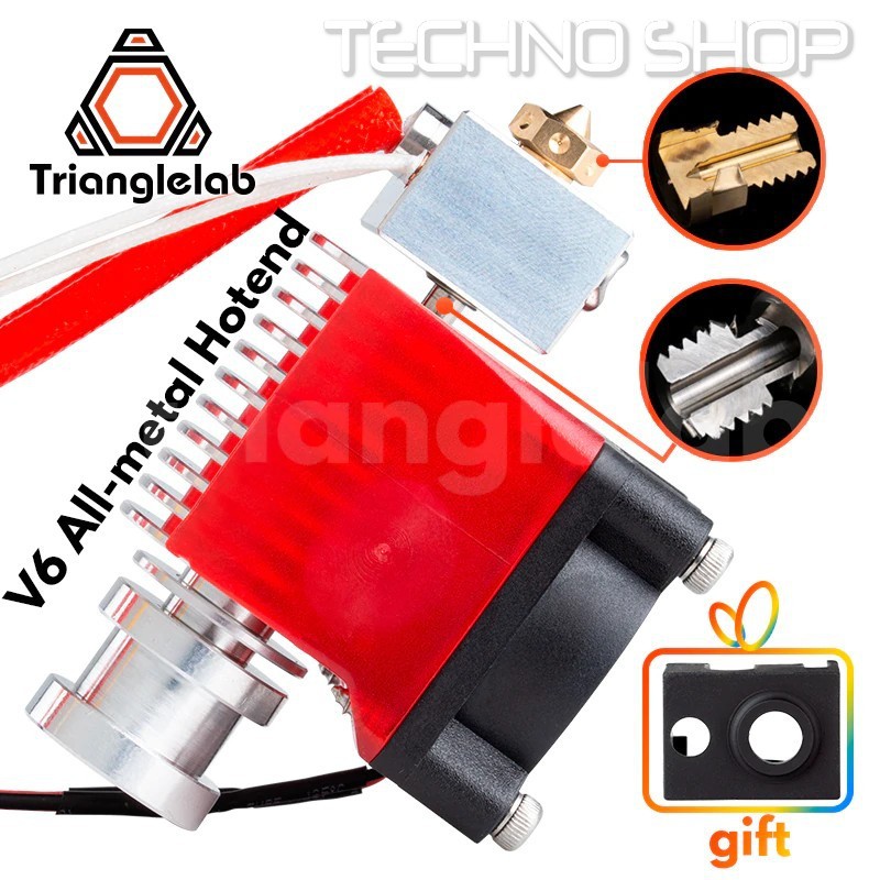 Trianglelab Chất Lượng Cao Tất Cả Kim Loại v6 Hotend 24V Từ Xa Bowden Hotend Và Quạt Làm Mát Giá Đỡ 