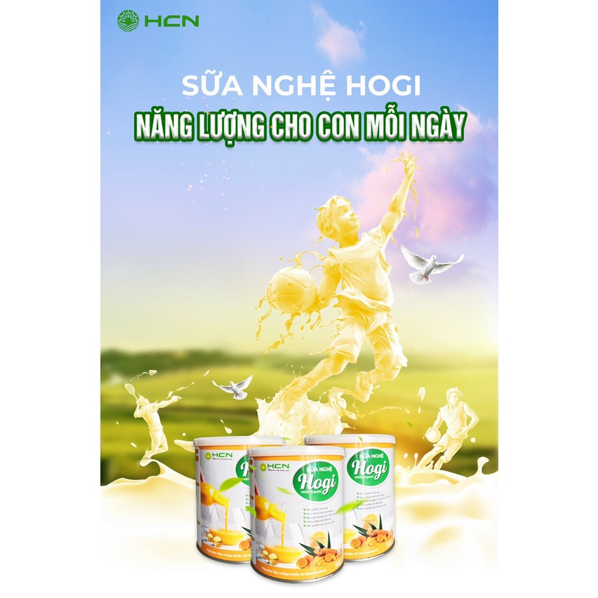 Sữa Nghệ cao cấp HOGI 400 Gram Giúp Da Sáng Mịn, Ngừa Nám, giảm cân