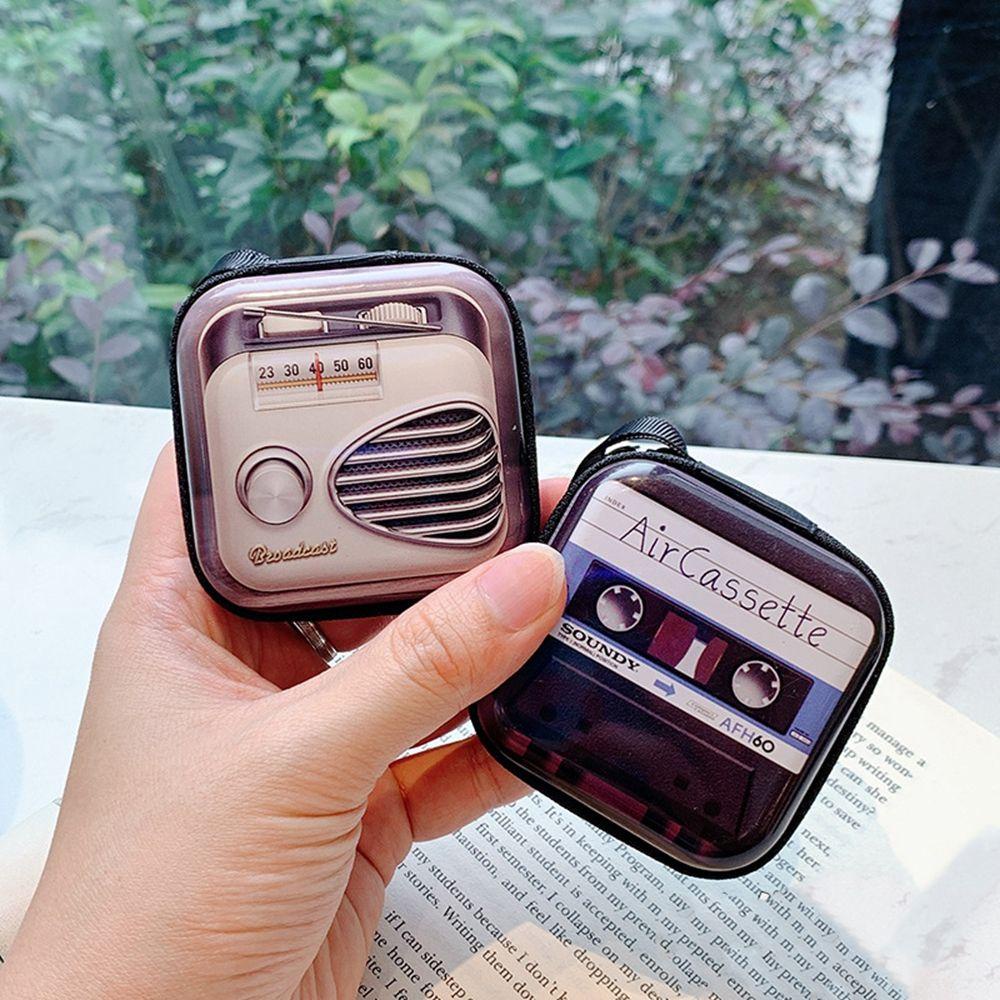 Ví Nhỏ Đựng Tiền Xu Họa Tiết Băng Cát Sét Phong Cách Retro Hàn Quốc