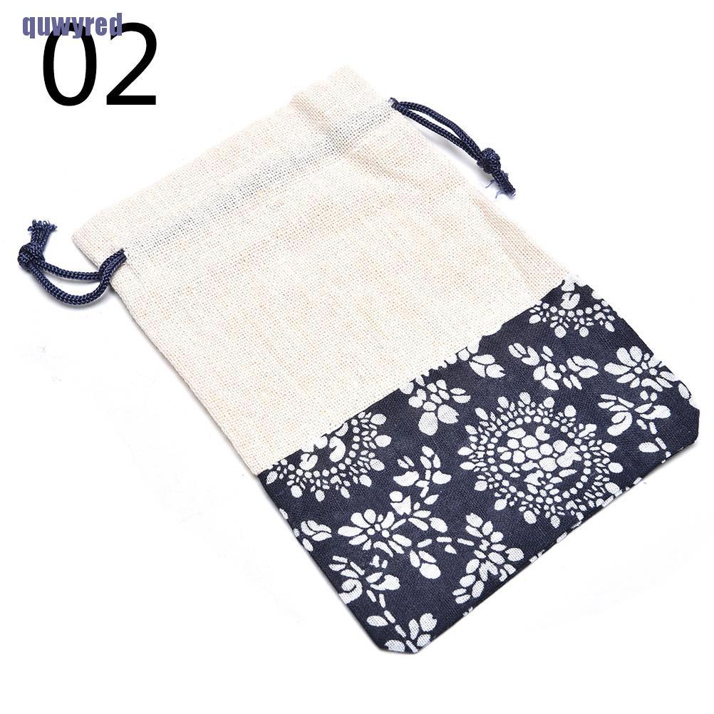 Set 2 Túi Vải Cotton Đựng Trang Sức Làm Thủ Công