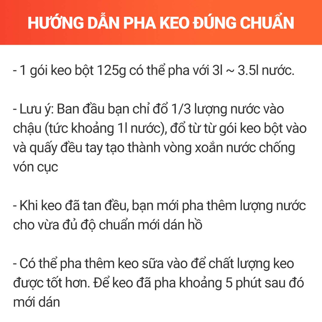 Keo Bột Dán Tường Hàn Quốc HANSU Nhập Khẩu Loại Tốt Túi 180g - Trang Trí Hà Linh