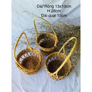 Giỏ Mây Nhỏ Đựng Đồ Đa Năng ,có ảnh thật