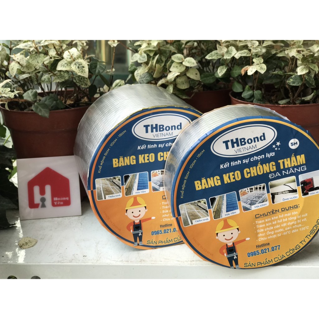 Băng Keo chống thấm, chịu nhiệt TH bản 5cm vá nứt trần nhà, tường, mái tôn, bể nước, ống nước, xô, chậu, bể bơi, kính ..