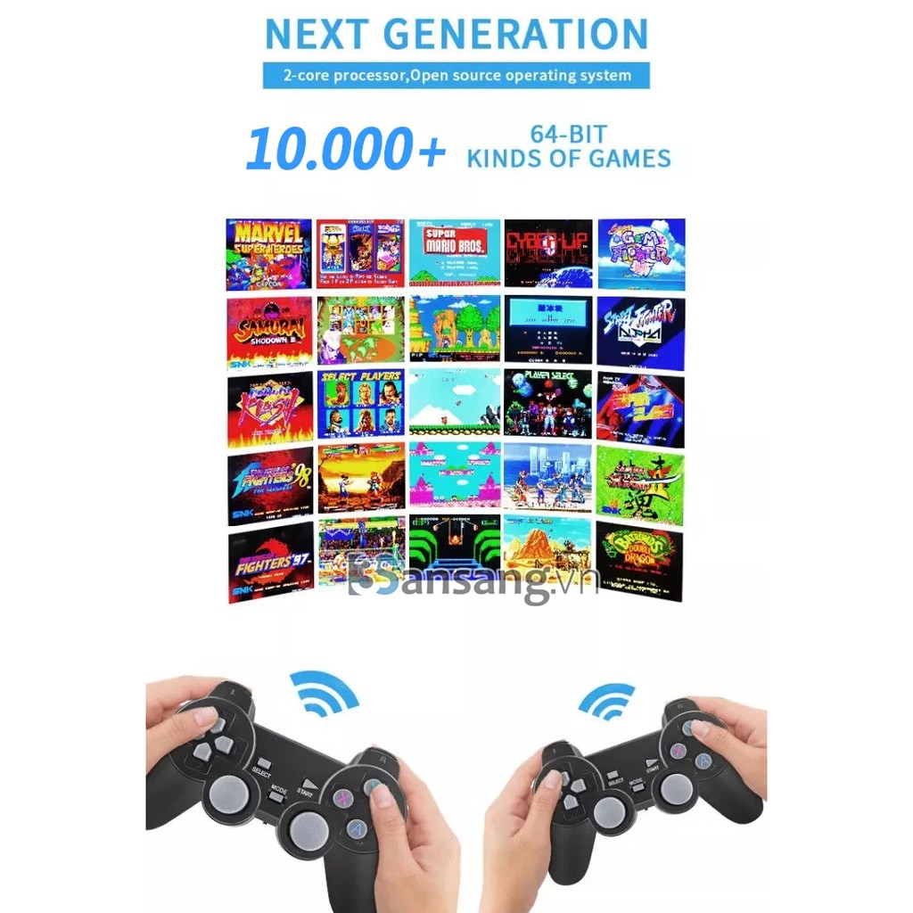 Máy Video Game PlayStation Hơn 10.000 Trò Tích Hợp Thêm Các Game Xưa Shop Hỗ Trợ Thêm Thư Viện Game Free