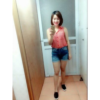 Áo sơ mi sát nách nữ