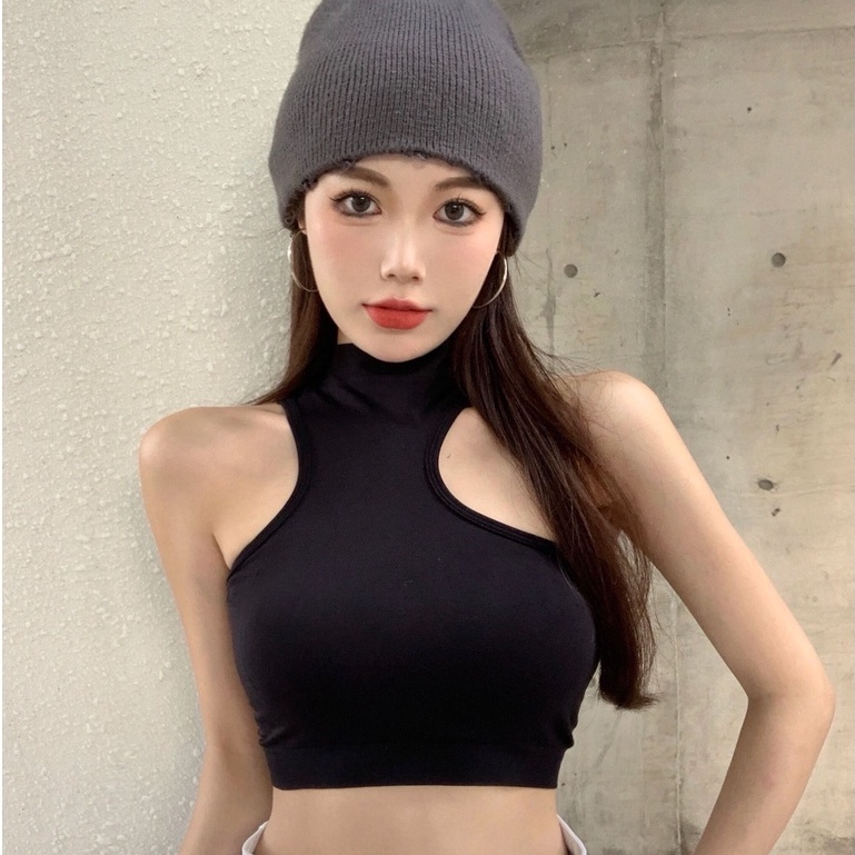 Áo croptop kiểu ôm body khoét vai sexy, áo croptop nữ CROP05