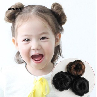 Búi tóc giả tròn cho bé