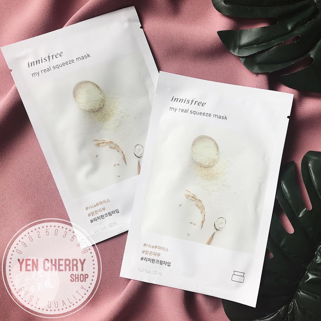 Mặt Nạ Giấy Innisfree tinh chất Gạo