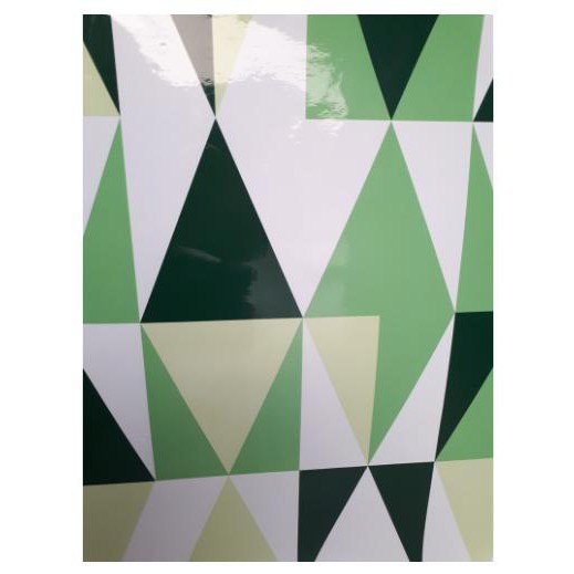 DECAL 1M dán bếp tráng nhôm khổ 60CM - TAM GIÁC XANH VÀNG