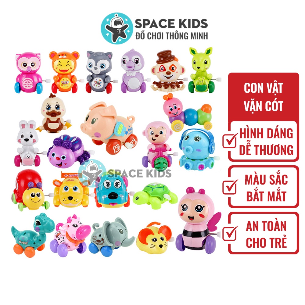 Đồ chơi cho bé vặn cót hình con vật dễ thương Space Kids chất liệu nhựa ABS