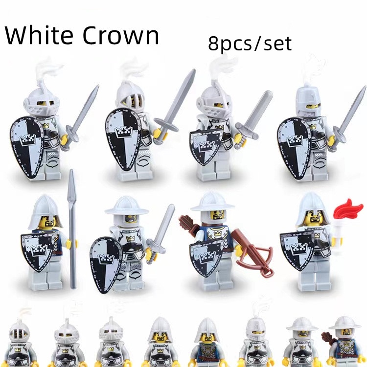 Set 8 Mô Hình Kỵ Sĩ Thời Trung Cổ Đồ Chơi Giáo Dục Cho Bé