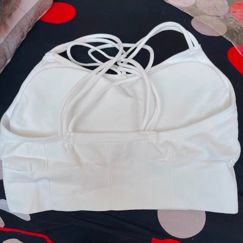 Áo bra dây chéo tập gym, yoga Áo croptop hai dây thun
