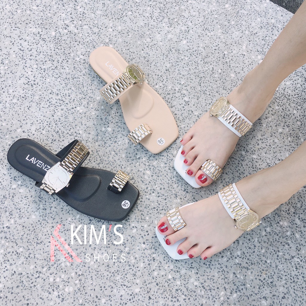 Dép Nữ Dép Xỏ Ngón đồng hồ 💟 KIMSHOES 💟NHIỀU MÀU 💟 Cao Cấp Thời Trang Thoải Mái sang chảnh cao cấp ả thật