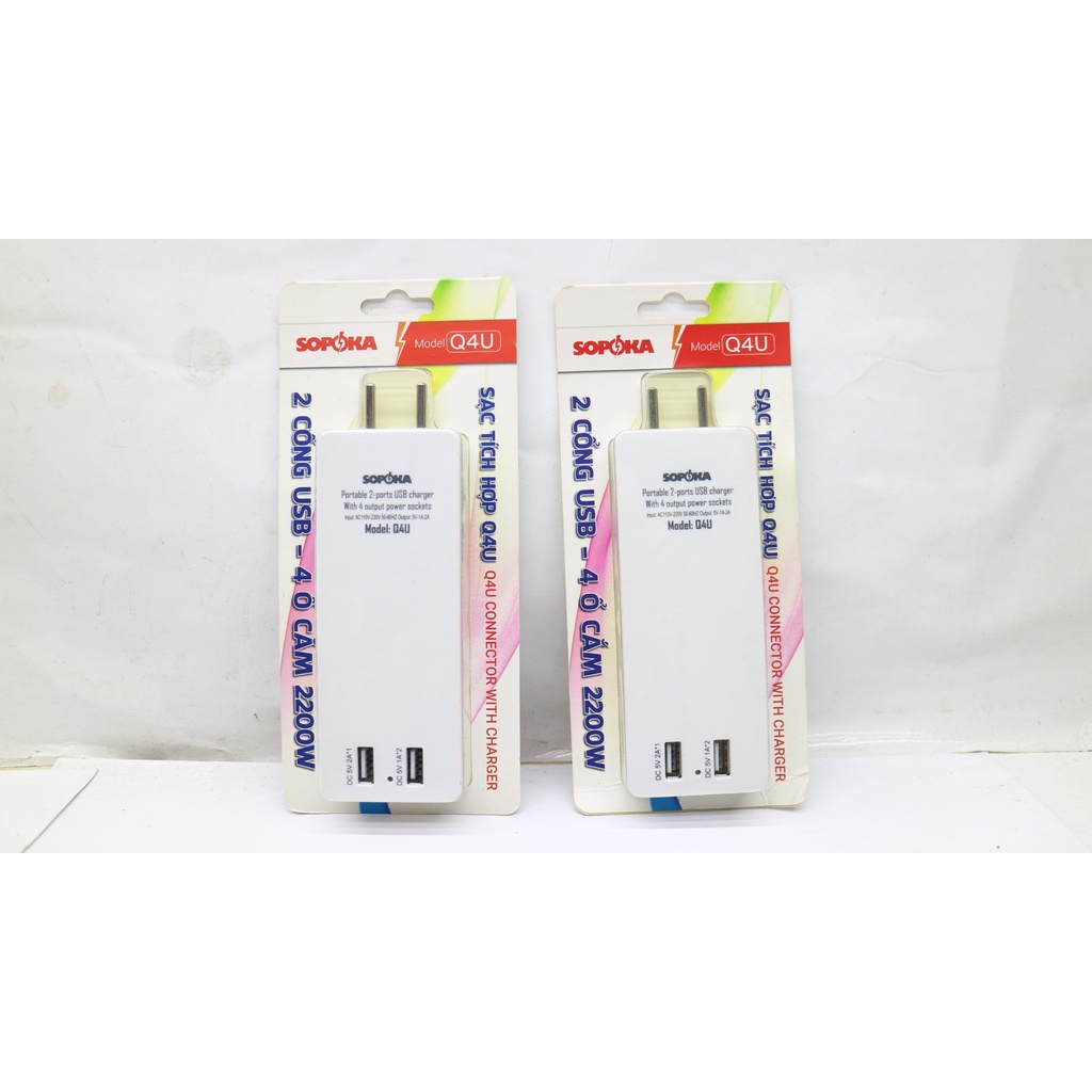 Ổ cắm điện thông minh SOPOKA Q4U tích hợp cổng USB