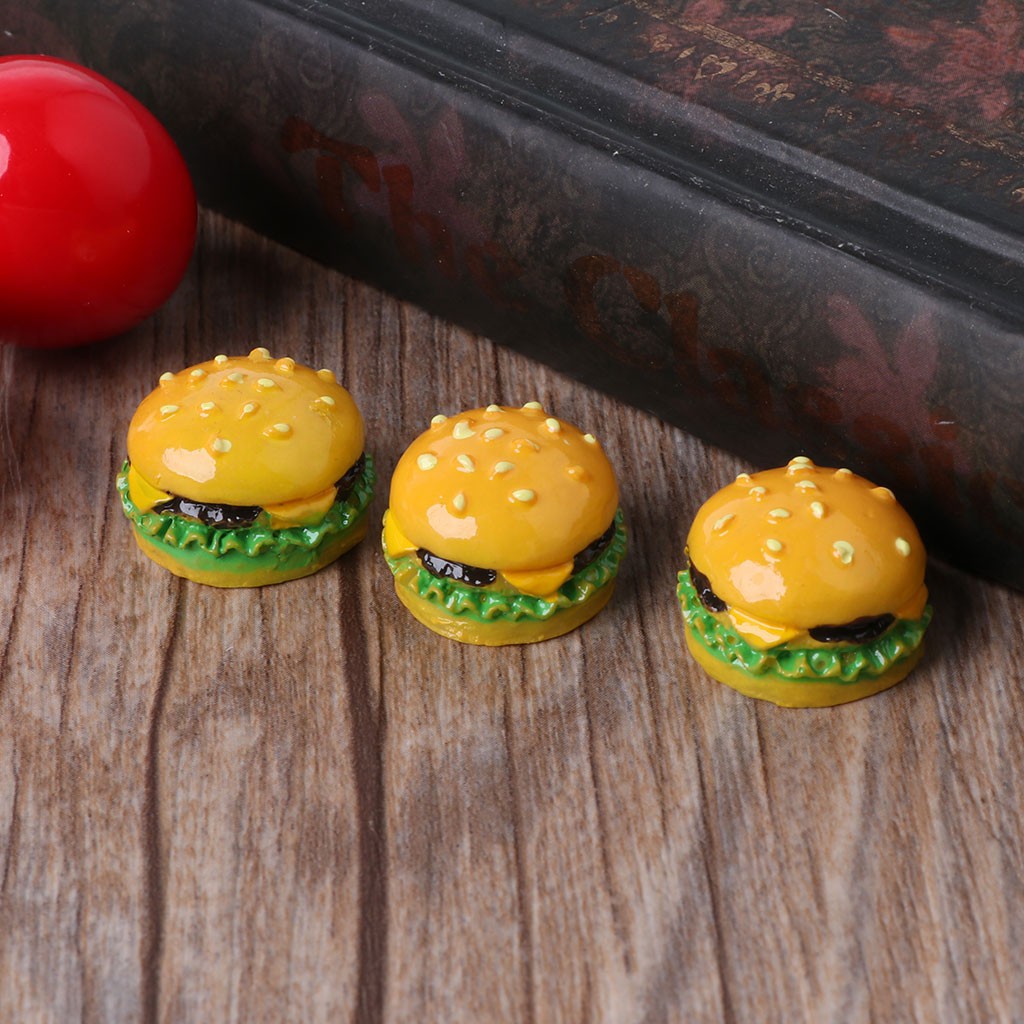 Mô hình thức ăn hamburger tỉ lệ 1 : 12 tự làm trang trí nhà búp bê