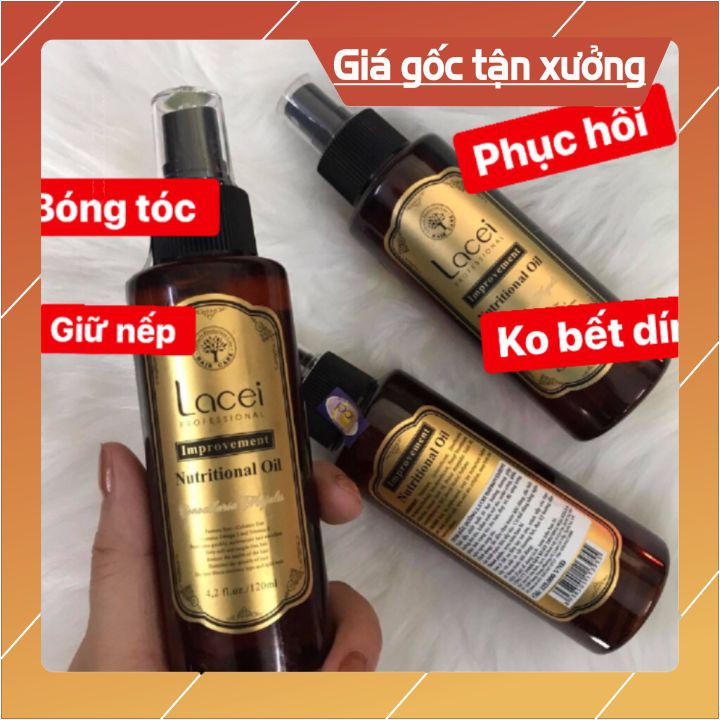 [TẬN GỐC]  dầu bóng tóc ,tinh dầu dưỡng tóc LACIE  Lacei Improvement Nutritional Oil 120ml DƯỠNG PHUC HỒI HƯ TỔN GIỮ NẾP