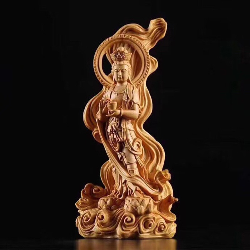 Tượng Quan Âm bằng gỗ Nhai Bách