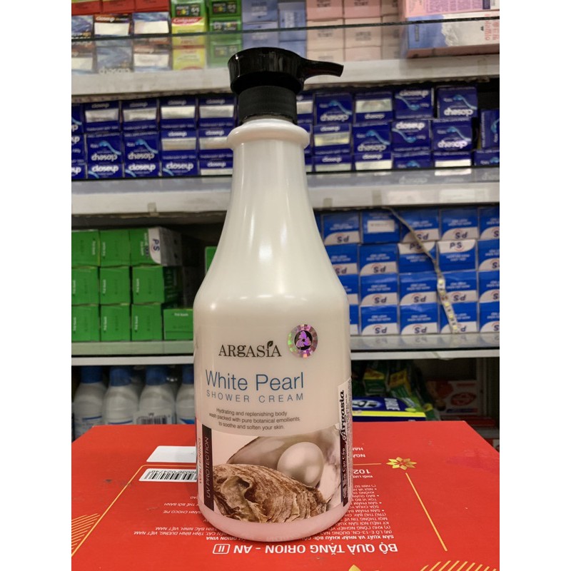 Sữa tắm tinh chất ngọc trai Argasia Pearl Shower Cream 1100ml(mầu trắng)