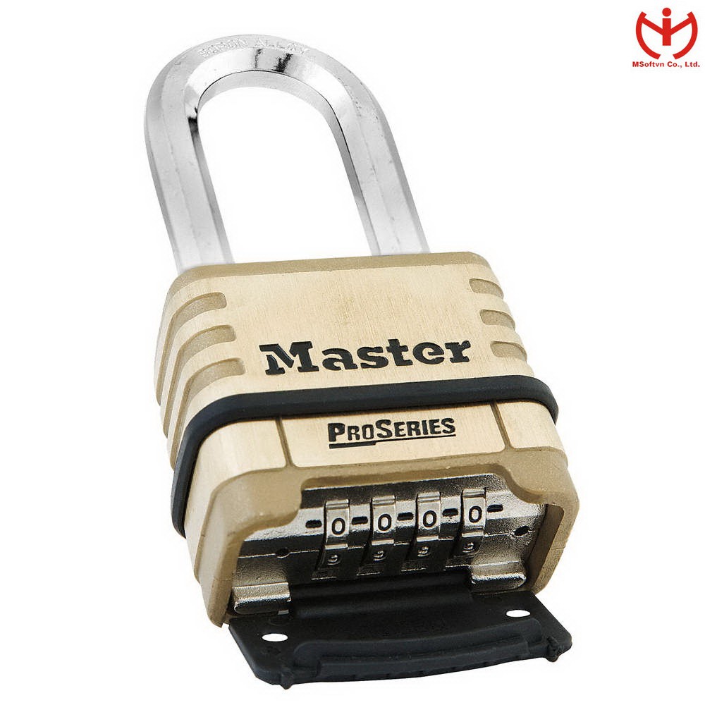 [Q5.HCM] Ổ khóa số càng dài Master Lock 1175 DLH thân đồng 57mm càng dài 52mm dòng ProSeries - MSOFT