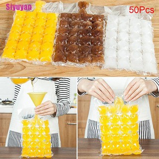 Set 50 túi làm đá viên màu trong suốt dùng 1 lần tiện dụng cho tủ lạnh