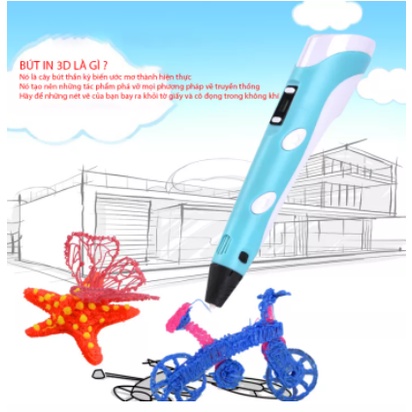 Nhiều quà tặng Bút vẽ 3D kèm sợi tạo mô hình 3 chiều độc đáo, giúp bé phát triển trí tuệ