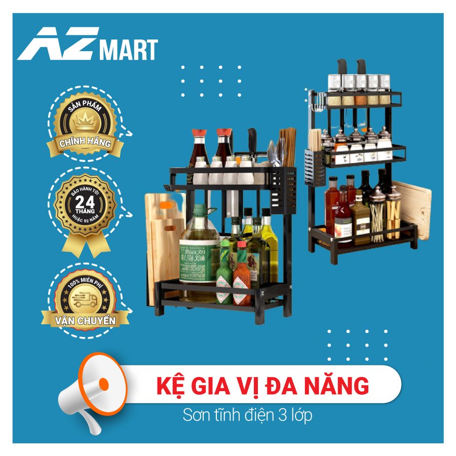 Kệ Đựng Gia Vị - Kệ Gia Vị - 2, 3 Tầng Cho Nhà Bếp Siêu Tiện Dụng