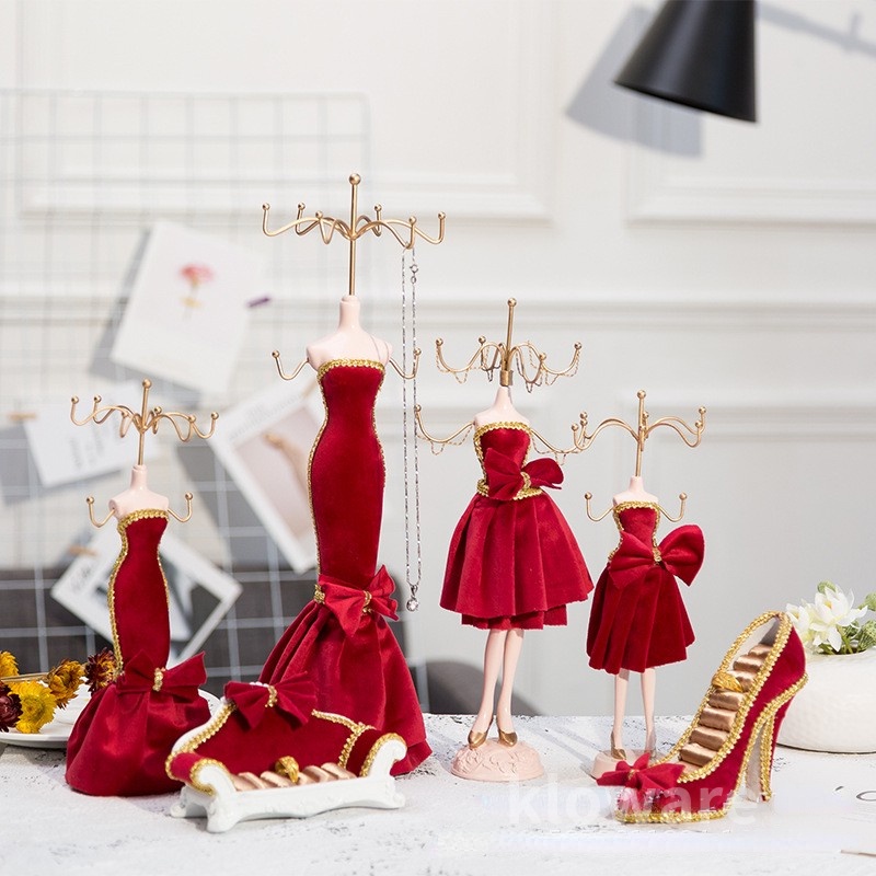 [Kloware] Giá Đỡ Ma Nơ Canh Vải Nhung Treo Nhẫn Trang Sức Tại Nhà