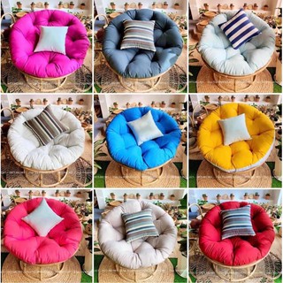 Ghế mây tròn 1m kèm nệm đan trà, ghế mây papasan, ghế mây thư giãn đọc sách, bàn ghế mây cao cấp giá tại xưởng mây tre