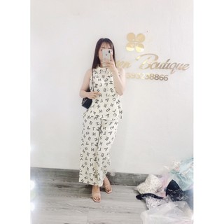 Set bộ áo yếm buộc nơ cổ
