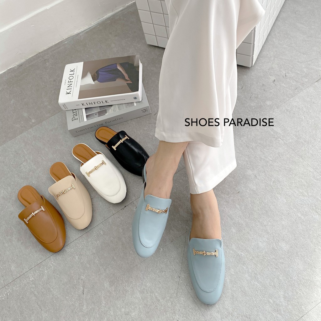 Guốc Bít Mũi Thời Trang Shoes Paradise,Dép Sục Nữ Bít Mũi Đế Xẹp Hàn Quốc