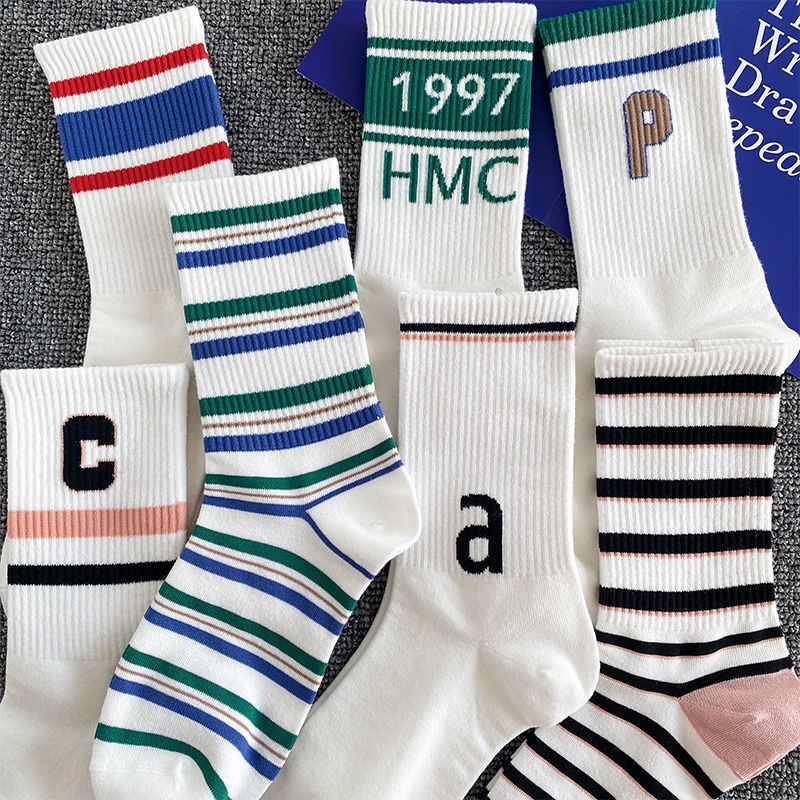 Hàng Có Sẵn#Tất Thể Thao Cổ Cao Thời Trang Mùa Thu Phong Cách Hàn Quốc Cho Nữ