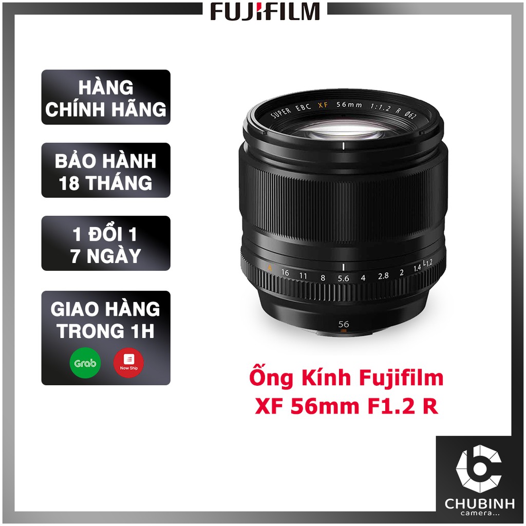 Ống kính máy ảnh Fujifilm | Fujinon XF 56mm F1.2 R | Chính Hãng