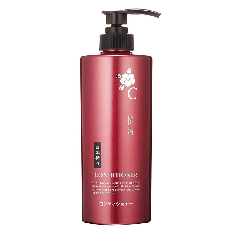 Dầu Xả Kumano Shikioriori Tsubaki Camellia Oil Scalp Care Conditioner Tinh Dầu Hoa Trà Dưỡng Tóc Óng Mượt 600ml