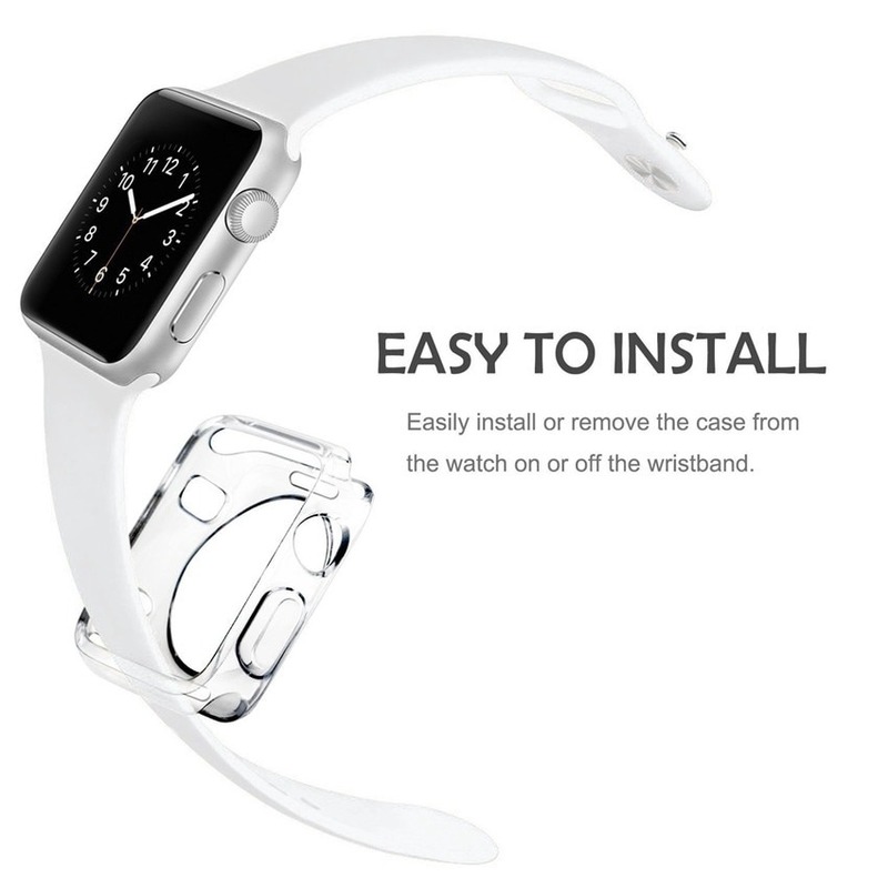 Ốp bảo vệ trong suốt thích hợp cho đồng hồ thông minh Apple Watch Series 5 4 3 2 1 38MM 42MM 44MM 40MM