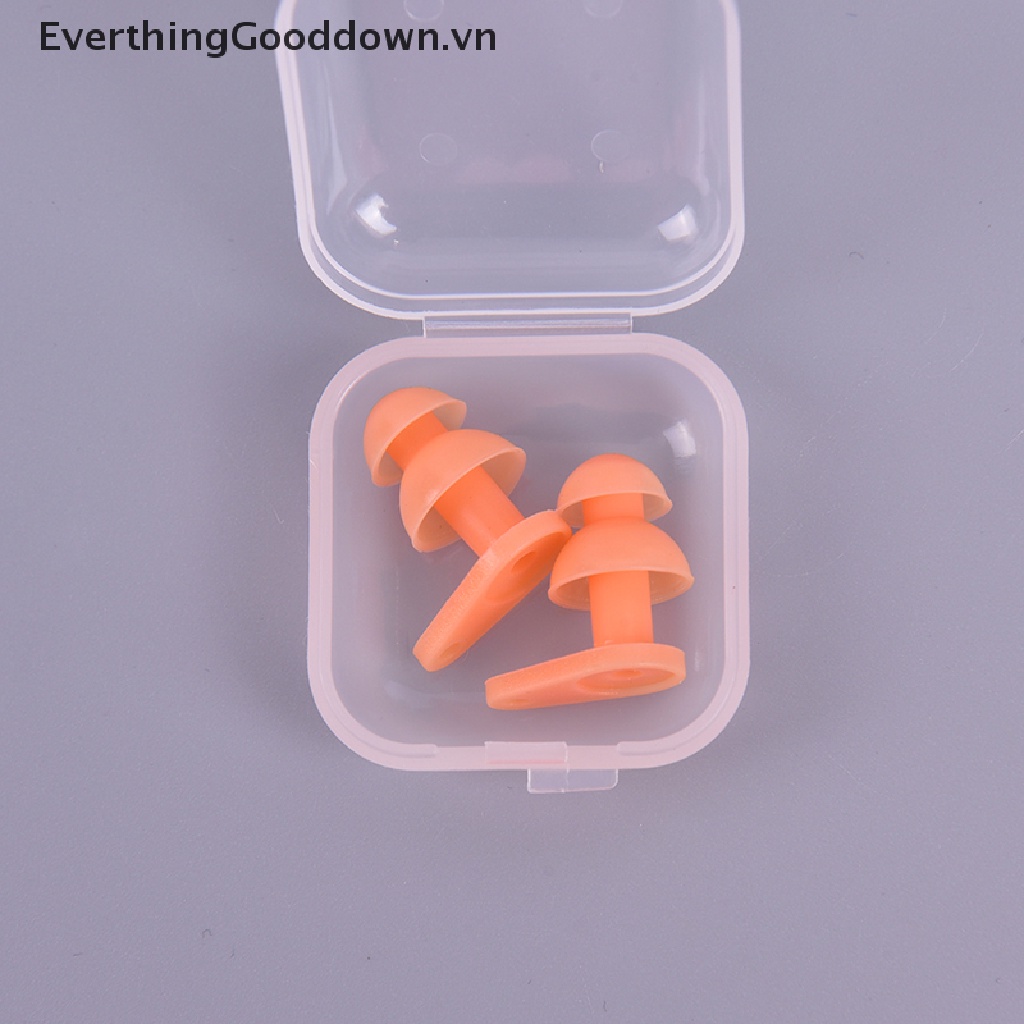 Everthinggooddown 1 Cặp Nút Bịt Tai Bằng Silicone Chống Thấm Nước Tiện Dụng Khi Đi Bơi