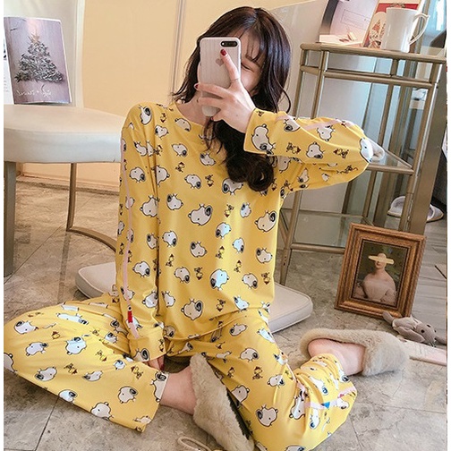 Set đồ ngủ mặc nhà chó Trắng DN057 (có ảnh thật)