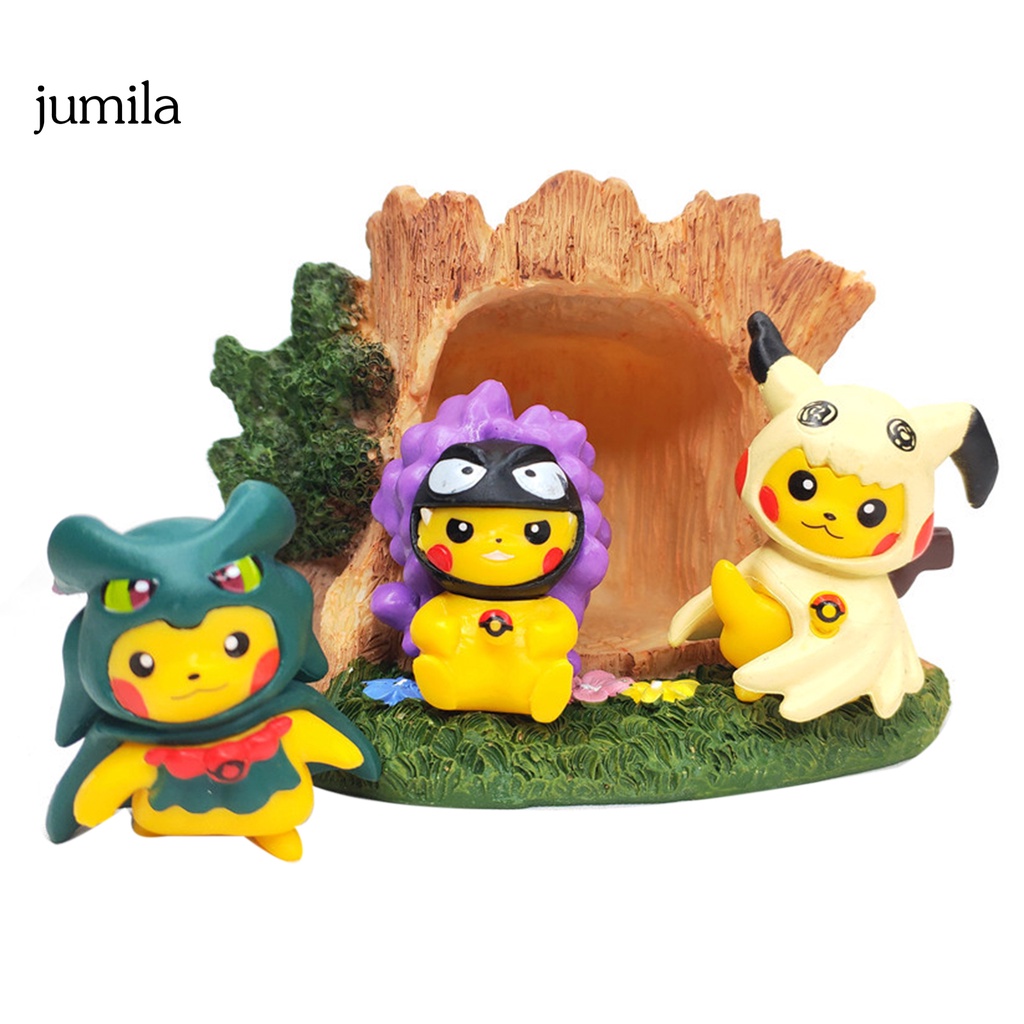 Bộ 9 Đồ trang trí Pikachu hoạt hình để bàn trang trí