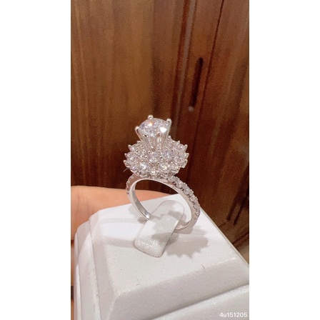 Nhẫn đá cao cz sang chảnh bạc chuẩn đẹp xuất sắc