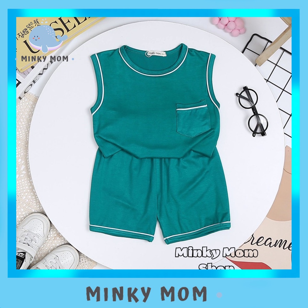 BỘ BA LỖ THUN LẠNH MINKYMOM VIỀN SỌC CHO BÉ 8-28kg (MS005)