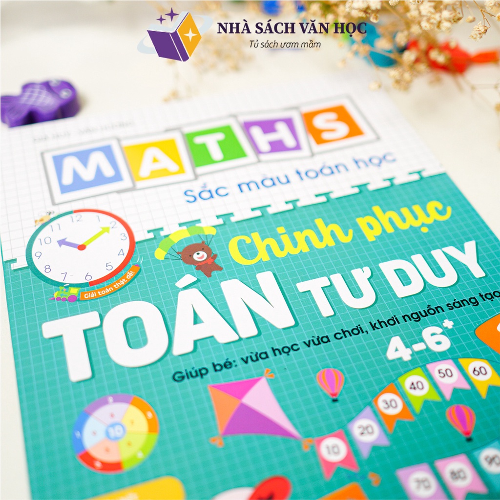 Sách - Bé Chinh Phục Toán Tư Duy Tập 1 Cho Bé 4 - 6 Tuổi - Sắc Màu Toán Học