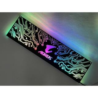 Cover Che Nguồn Máy Tính Led RGB Đồng Bộ Hub Coolmoon Và Mainboard(3Pin 5V) - Họa Tiết Mạch Điện Vô Cực và Logo Các Hãng