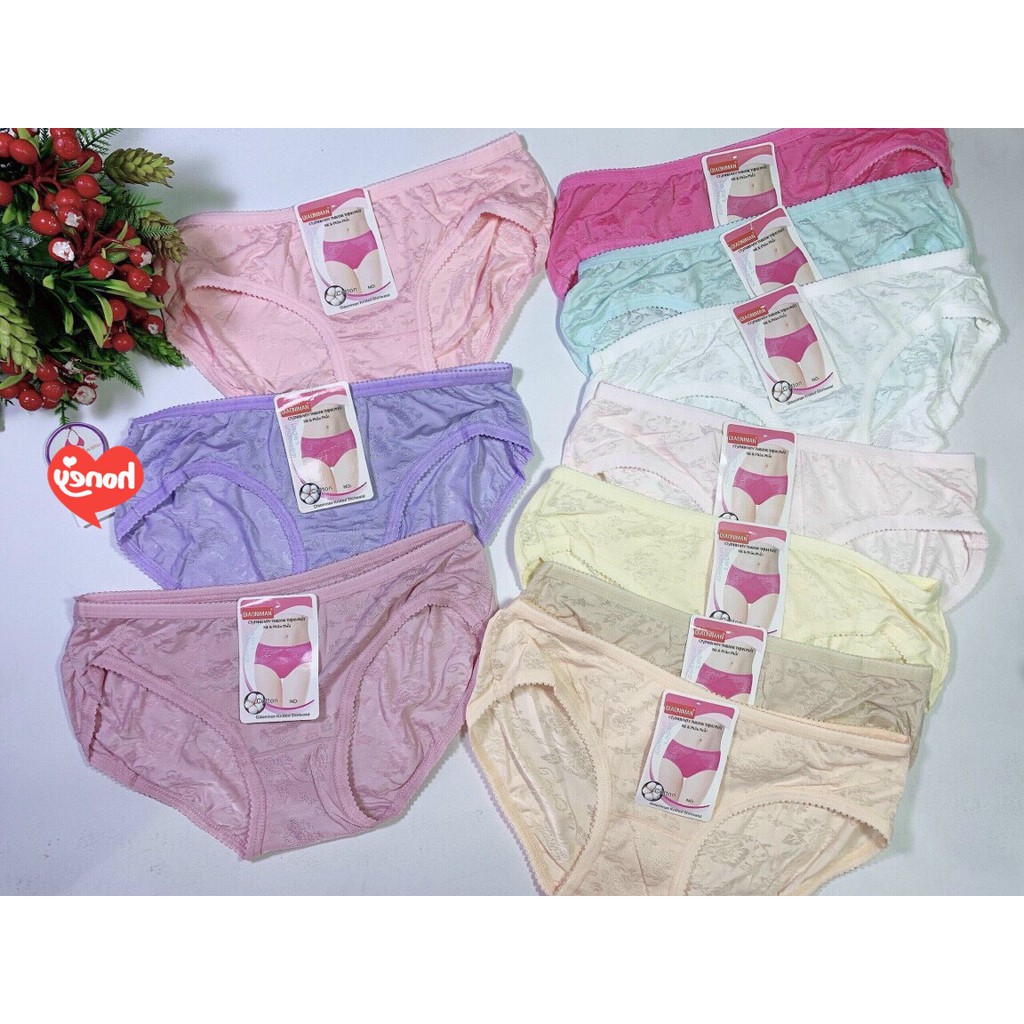 Bộ 10 quần lót nữ thông hơi hoa xinh, thích hợp cho các bạn nữ từ 45-55kg