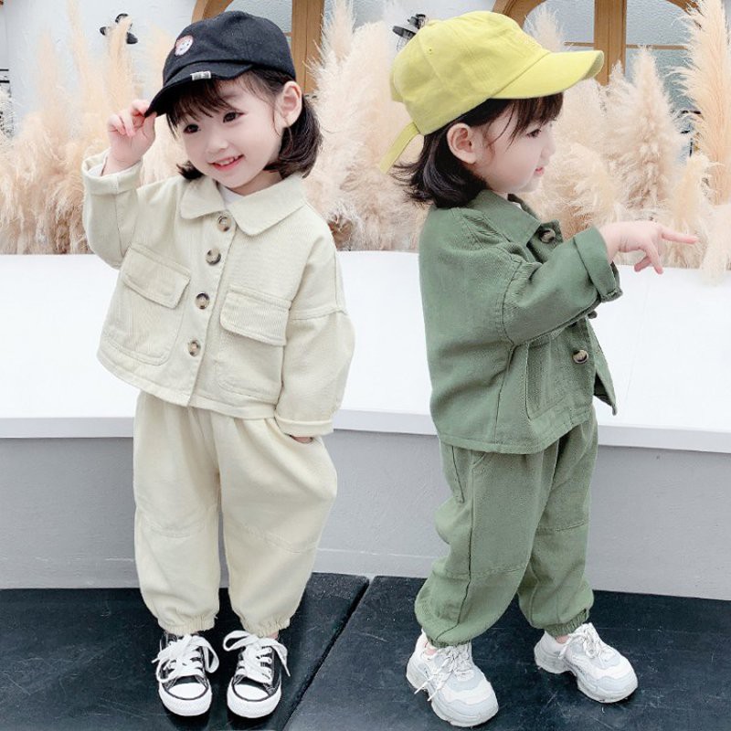 BỘ Kaki Dài Tay Cho Bé Trai Và Bé Gái 8 -28Kg DOLY STORE