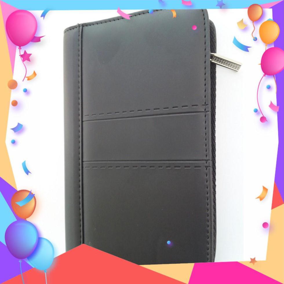 Sổ Kelvin kẹp còng khóa kéo nhà báo A5 - 240 trang; MS: 355