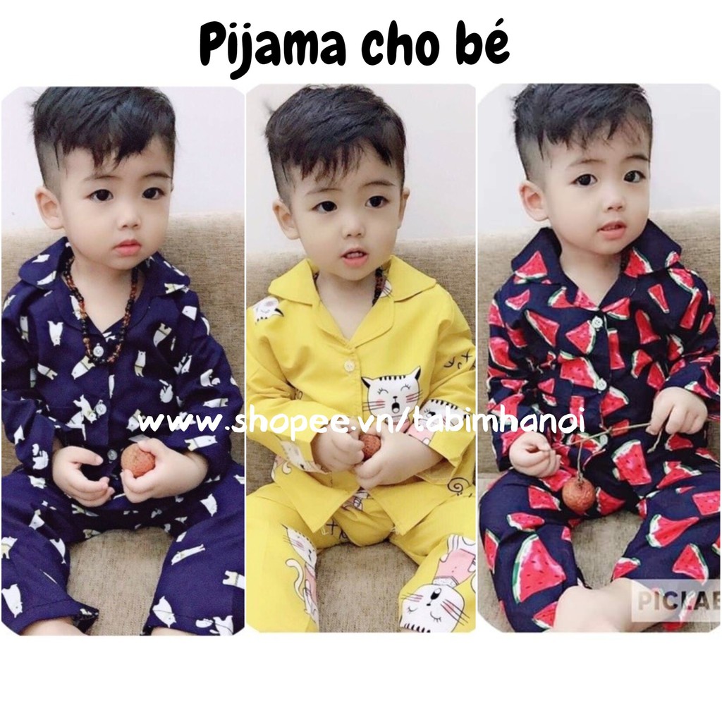 Bộ pijama dài tay QATE295 cho bé trai và bé gái