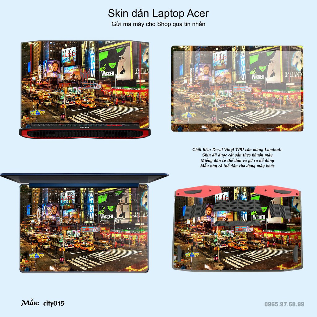 Skin dán Laptop Acer in hình thành phố _nhiều mẫu 3 (inbox mã máy cho Shop)